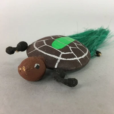 Japanese Kokeshi Doll Vtg Turtle Figurine Fabric Lucky Charm Longevity KF246 - Image 1 of 4
