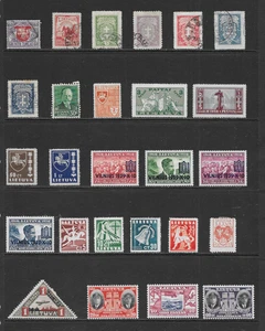 LITHUANIA ONE PAGE - VARIOUS MH/USED ISSUES 1919 - 1940 - Picture 1 of 2