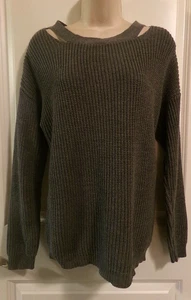 SUÉTER LOVE TREE GRIS MEZCLA ACRÍLICA con CORREAS CRUZADAS EN LA PARTE POSTERIOR - GRANDE - Imagen 1 de 12