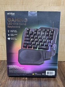 Vibe Gaming LED Einhand Tastatur Universal USB Eingang integrierte Handballenauflage getestet - Bild 1 von 2