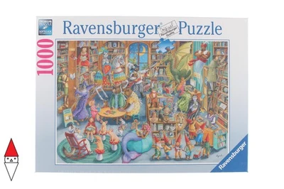 PUZZLE GRAFICA RAVENSBURGER FANTASY MEZZANOTTE IN BIBLIOTECA 1000 PZ - Immagine 1 di 4