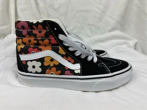 Vans High Top Black Floral Print Sneakers 500714 Off The Wall Skate M-4.5/W-6 - Picture 1 of 9