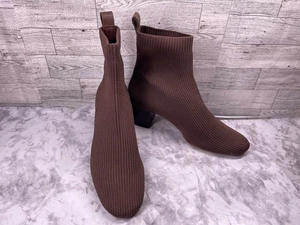 Everlane Stiefel Damen 8M The Glove Schuhe braun Rippstrick Slipper Blockabsatz Bootie - Bild 1 von 16