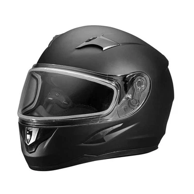 Polaris Blaze Snowmobile Helmet Full Face Anti Scratch Fog FMVSS 218 DOT Black - Image 1 of 2