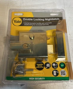 Double Locking Nightlatch 60mm Brass Fin Door  - Picture 1 of 9