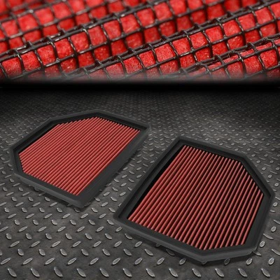 PARA BMW M3/M4/M5/M6 2012-2019 PAR ROJO REUTILIZABLE PANEL SECO FILTRO DE AIRE Foto 1 de 4