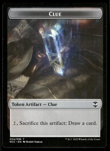 2022 Magic the Gathering NCC #034/036 - Clue/Elephant Double Sided Token - Picture 1 of 2
