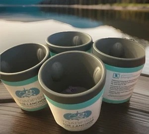 Lot of 4 New ToadFish The Anchor Non‑Tipping Cup Holders – Teal/Gray SmartGrip - Picture 1 of 2
