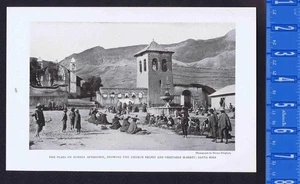 Santa Rosa de Tambo, Kirche Glockenturm und Plaza Markt - 1916 Illustration - Bild 1 von 1