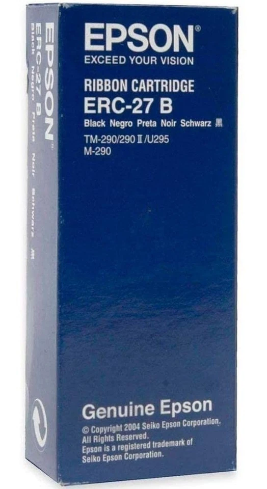 Epson Ribbon ERC-27 for M290 TM290 290II - Black 1 Count (Pack of 1) - Image 1 of 2