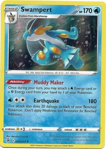 Swampert 64/264 Holo Rare Fusion Strike Pokemon TCG Card - Picture 1 of 2