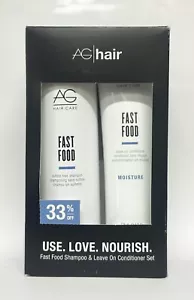 AG Hair Care Fast Food sulfatfreies Shampoo 10oz und Leave on Conditioner 6oz - Bild 1 von 2
