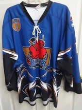 Game Used AWHL Billings Bulls Pat Duggan # 14 Hockey Jersey 01-03 Signed 56