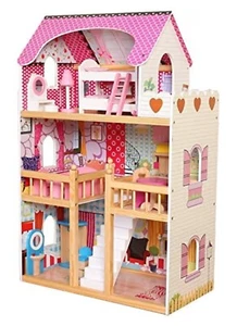 KidKraft Dollhouse with Wooden Furniture and Accessories - Picture 1 of 5