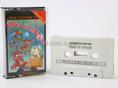 Commodore 64 C64 Spiel Pigs in Space Datasette Cassette - Bild 1 von 2
