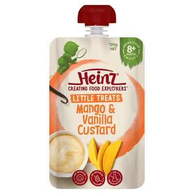 Heinz Little Treats 120g - Mango & Vanilla Custard Food Explorers 8+ Months • 3.41$