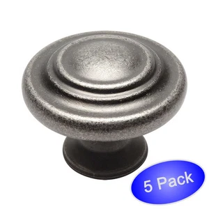 *5 Pack* Cosmas Cabinet Hardware Weathered Nickel Round Cabinet Knob #9971WN - Picture 1 of 1
