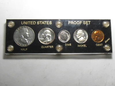 5 Coin Silver 1951 Proof Set in Classic Black Capital Holder- #11205 - Image 1 of 4