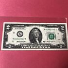 $2.00 Us Currency *Birthday Note * January 4, 2002 * K01402002a * 1/4/2002
