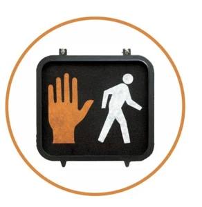 New Pedestrain Signal Lighted Hand Walk, Don't Walk, Traffic Signal 12x12” - Picture 1 of 4