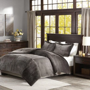 Madison Park Ultra Soft Luxury Premium Comfort Mini Set | King/ Cal King | Gray. - Picture 1 of 3