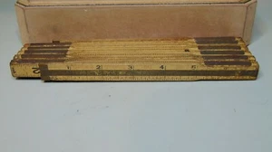 VINTAGE HANDWERKER VERLÄNGERUNG ZOLLSTOCK 3931 HOLZ 72 ZOLL 6 FUSS - Bild 1 von 8