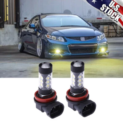 Faros antiniebla LED amarillos 3000K para Honda Civic 2006-2015 bombillas de conducción H11 Foto 1 de 4