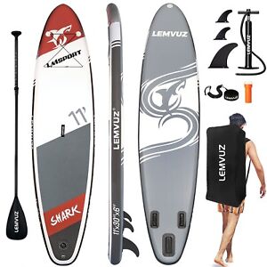 11’ Inflatable Stand Up Paddle Board with Premium SUP Accessories and Backpack