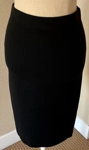 VINCE MUJER Clásica Pull-On Elástico Tejido Tubo Lápiz Hasta la Rodilla Falda XS Negra - Imagen 1 de 7