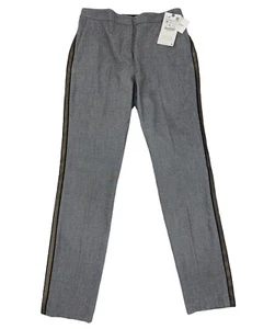 ZARA Gris Jogger Cintura Elástica Lateral Stipe Pantalones Deportivos Mujer Pantalones Medianos - Imagen 1 de 12