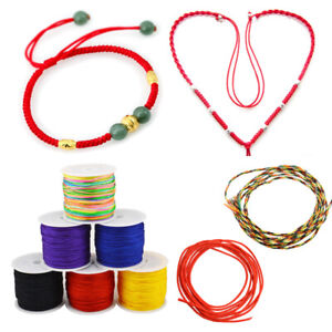 0.8mm Waxed Cotton Thread Rope Jewelry Making Bracelet Necklace Bead Cord String