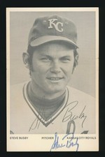1973 Kansas City Royals Team Issue -STEVE BUSBY *AUTOGRAPHED*