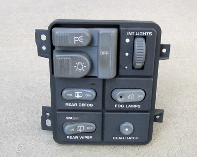 HEADLIGHT SWITCH PANEL rear wiper-washer, fog lights, 1997 Olds Bravada  '96-'04 - Image 1 of 4