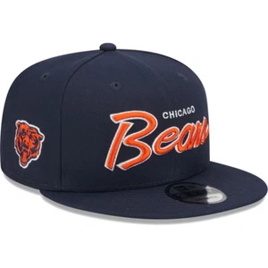 Chicago Bears New Era Main Script 9FIFTY Snapback Hat Cap Men's NFL Wordmark New - Picture 1 of 11