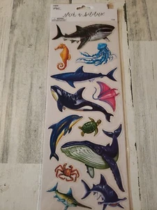 Paper Studios Stick a bilities sea animals Scrapbook Stickers - Picture 1 of 1