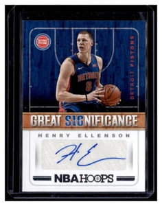 2018-19 Hoops Great Significance autógrafo #31 pistones automáticos Henry Ellenson - Imagen 1 de 2