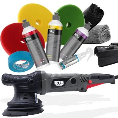 DETAILMATE Pulidora excéntrica PLSH H15 + abrillantadores químicos de cocina + cinta de cubierta + paños