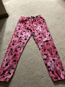 EUC Disney Minnie Mouse Kids Girls Fleece Pants L(14/16) - Picture 1 of 3