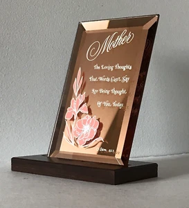 DACRA 032 Glass Mirror "Mother The Loving Thoughts That Words Cant Say......." - Picture 1 of 10
