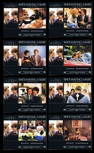 SHE'S HAVING A BABY Original Lobby Card set Kevin Bacon Elizabeth McGovern