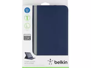 🇦🇺Belkin Stripe Cover Stand For Samsung Galaxy Tablet Tab 3 10.1 Navy Blue⚡ - Picture 1 of 4