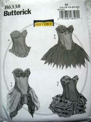 Butterick 6338 Corset Making History Costume Misses size 14-22 Sewing Pattern - Image 1 of 2