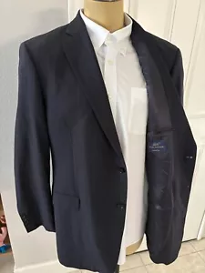 Brooks Brothers Stretch Men's Charcoal Stripe Wool Blend Sport Jacket 46L $998 - Picture 1 of 7