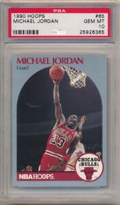 MICHAEL JORDAN 1990/91 HOOPS BASKETBALL CARD #65 CHICAGO BULLS PSA 10 GEM MINT