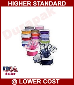 5/8 In 25YD Sheer Organza Ribbon All Colors - Picture 1 of 14