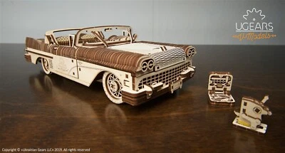 Ugears Dream Cabriolet - Modello meccanico funzionante da assemblare in legno