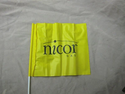 NICOR Lot of 50 Yellow Survey Stakes Utility Marking Flags w/23.75" PVC Stem