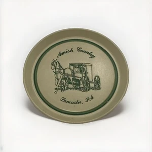 VTG Souvenir Plate Pennsylvania Amish Country Lancaster PA 5.25" Diameter Mini - Picture 1 of 7