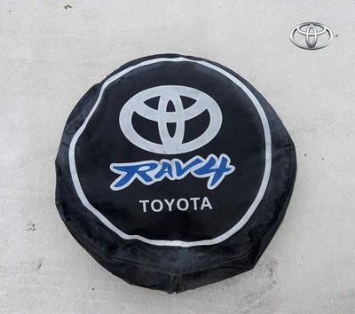 OEM 1996-2000 Toyota RAV4 maletero trasero rueda de repuesto neumático cubierta negro estuche secado al sol Foto 1 de 4
