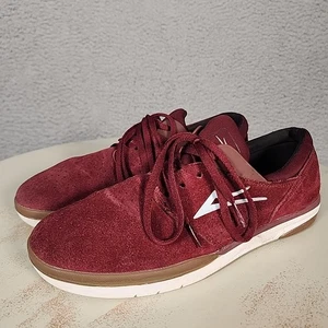 Lakai Fremont Shoe Mens 9 Burgundy Red Skateboard Skate Sneakers Suede - Picture 1 of 16